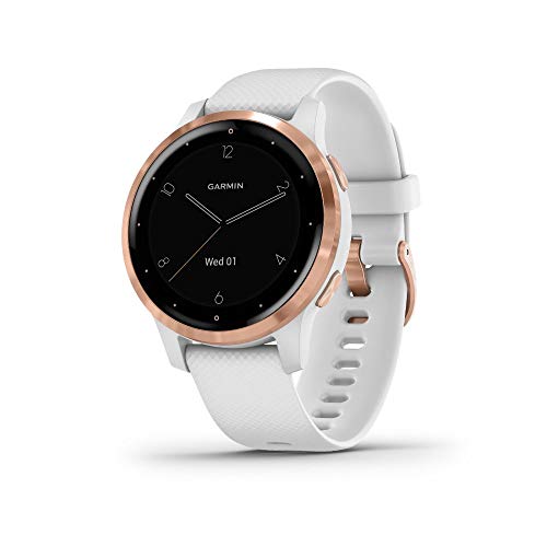 Garmin - vivoactive 4S Smartwatch 40mm Fiber-Reinforced Polymer - Rose Gold - 010-02172-21