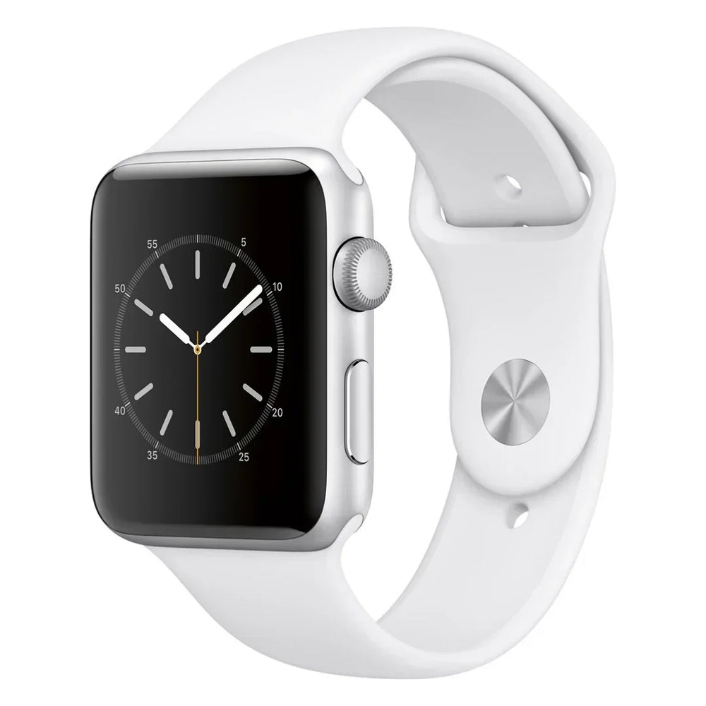 Apple Watch Series 2 (Wi-Fi) 42mm Silver Aluminum w/ White Sports Band - MNPJ2LL/A