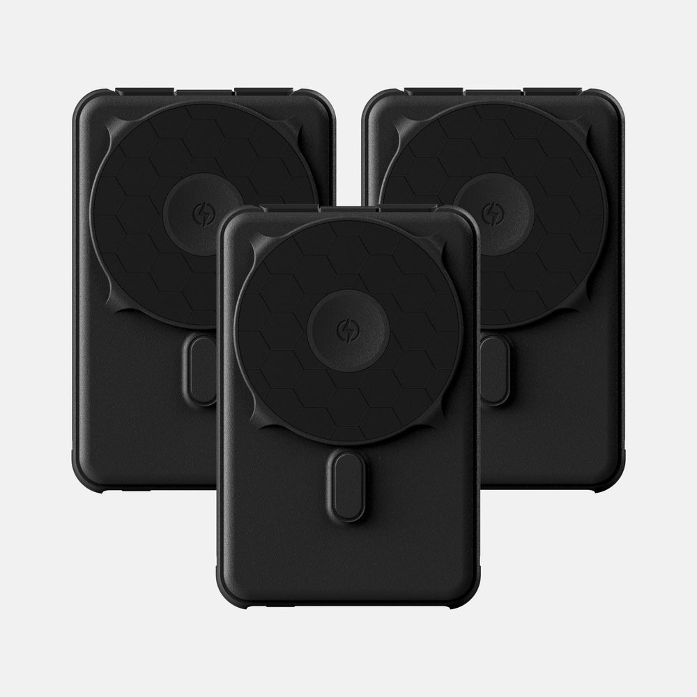 Magnetic Power Bank Bundle (3-Pack) - Matte Black