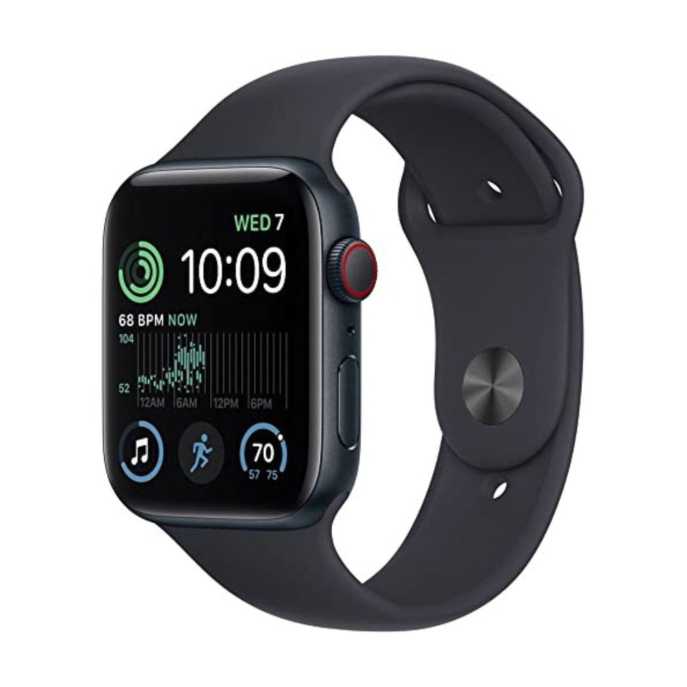 Apple Watch SE 2nd Generation (GPS + Cellular) 40mm Midnight Aluminum Case with Midnight Sport Band - S/M - MNTM3LL/A